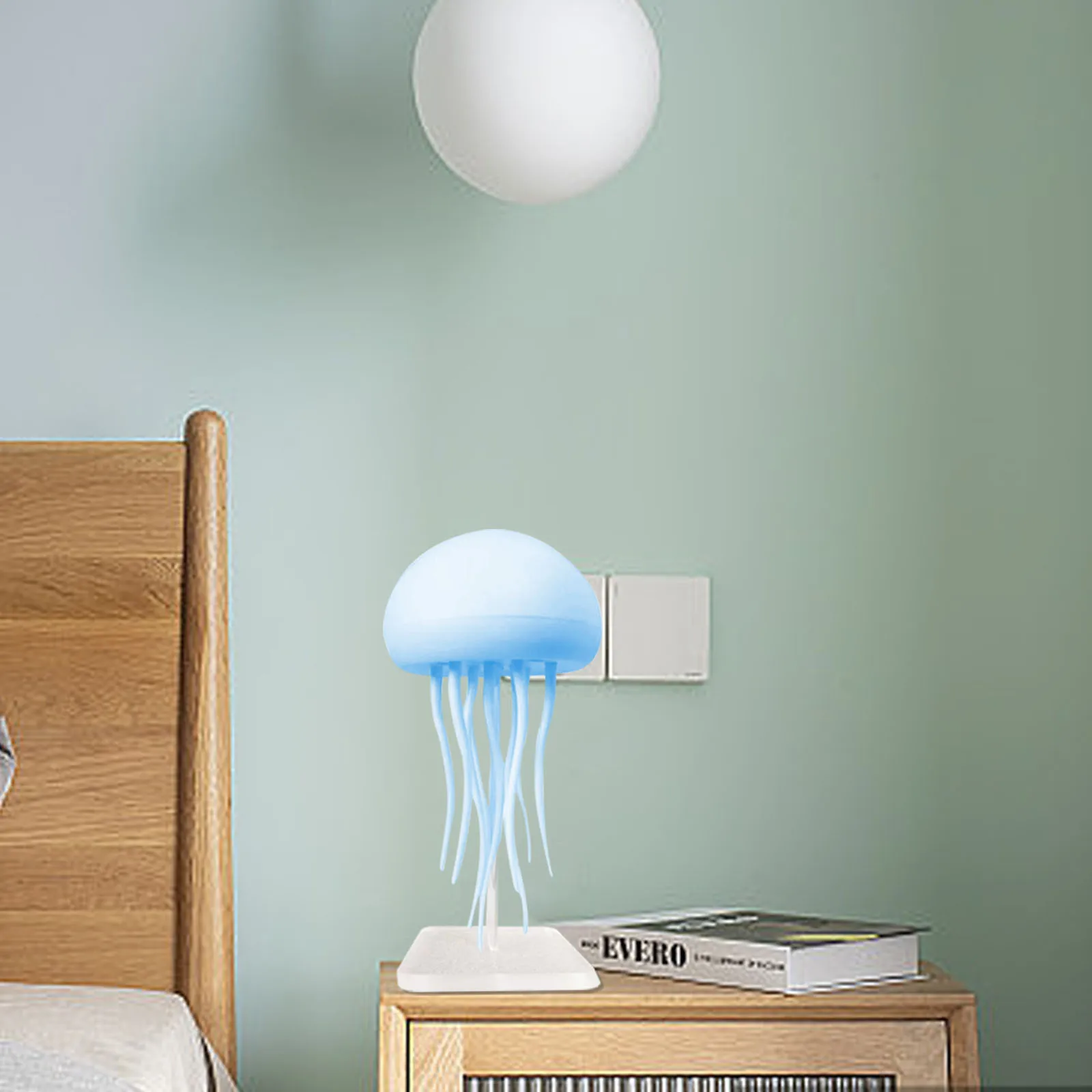 Jellyfish Lamp Lightings Voice Control RGB Gradient Cute Jellyfish Bedside Lamp Flexible Tentacles for Holiday Children Gifts