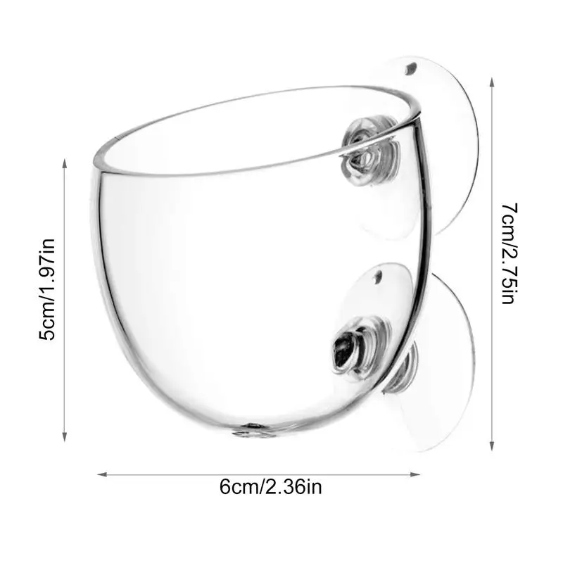 Aquarium Decoration Plant Cup Pot Acrylic Aquatic Plant Cup With Suction Holder Planting Cylinder Cup Aquarium Decoration Tool