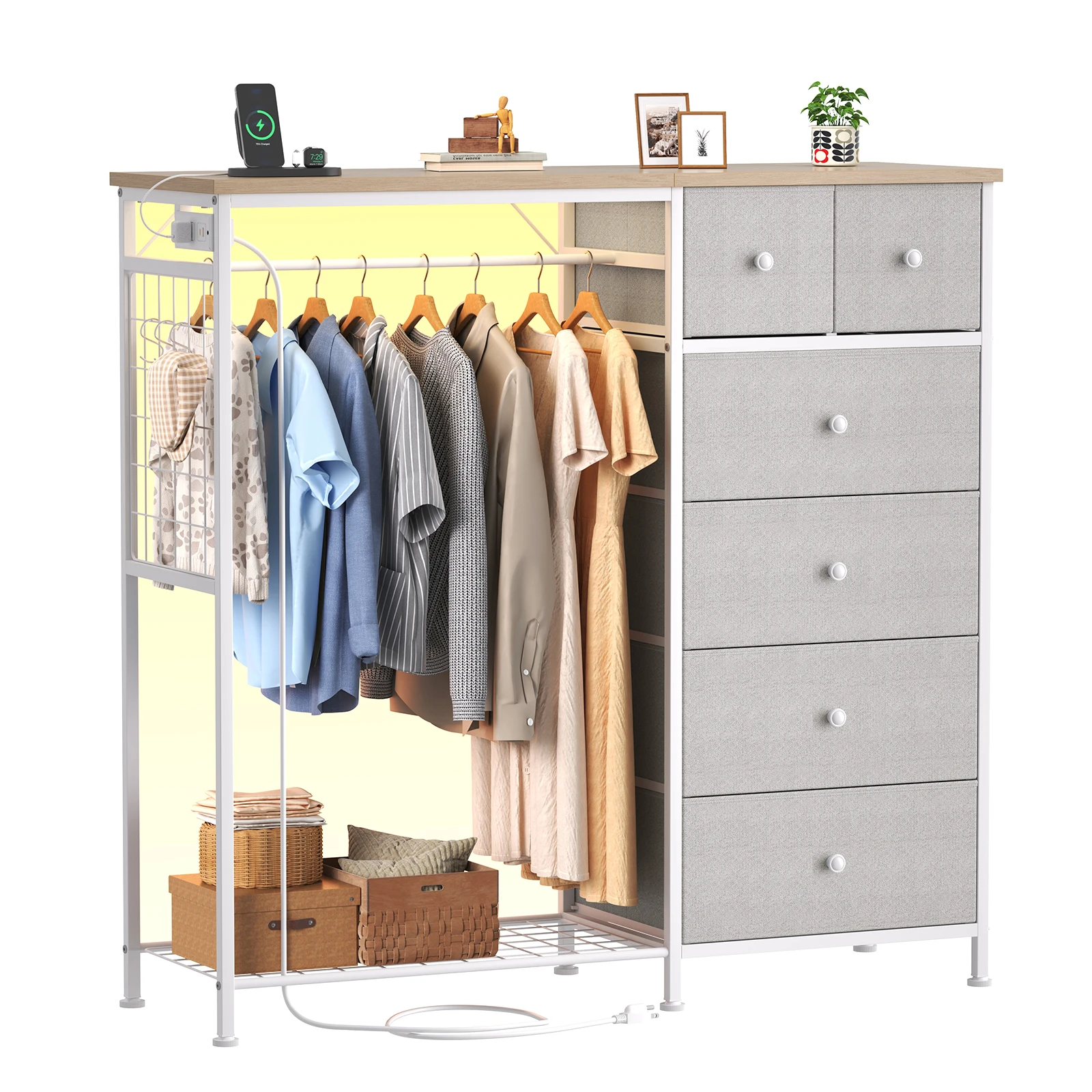 bedroom setup with dresser