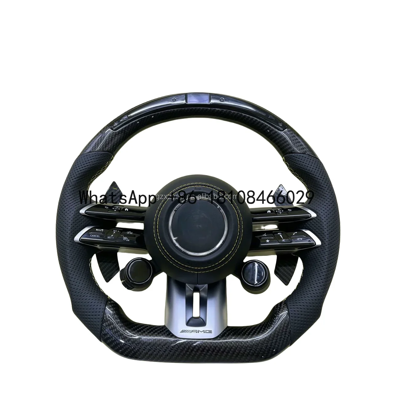 For Mercedes Benz A-Class C-Class E-Class S-Class G-Class High quality leather perforated carbon fiber steering wheel