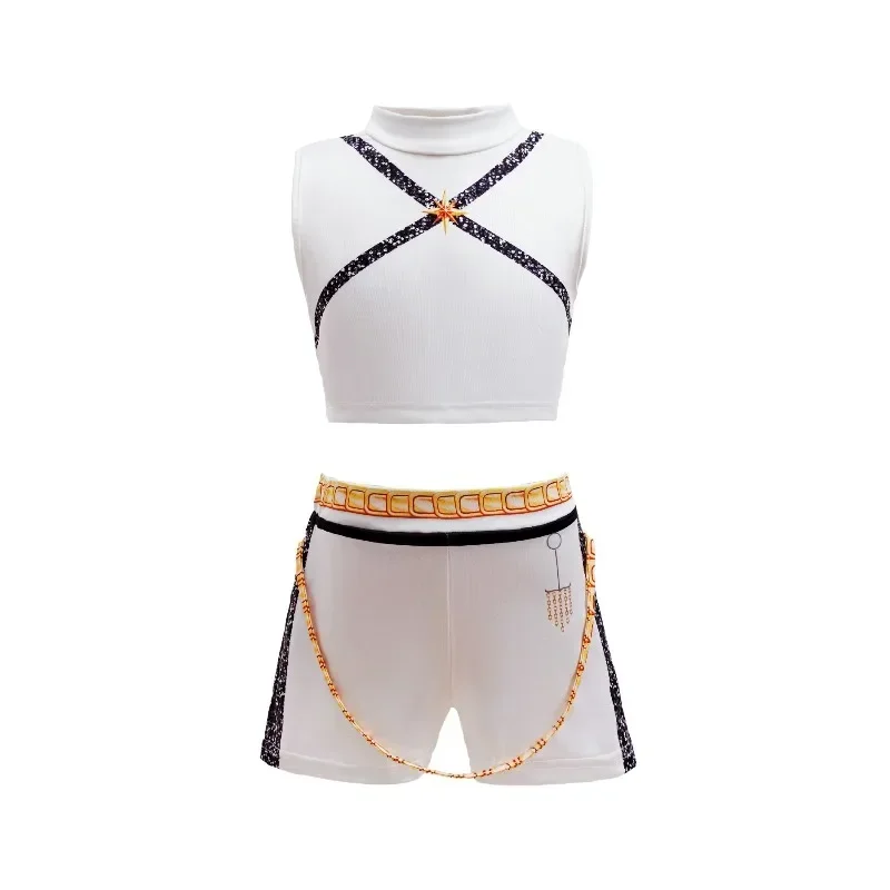 3-teiliges Set für Mädchen, Cosplay-Kostüm, Bühnenauftritt, Verkleidung, Uniform, Kinderparty, Sommermode – Detail 5