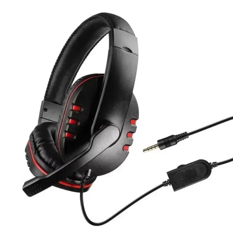 Auriculares para juegos montados en la cabeza con cable, auriculares con micrófono y reducción de ruido 3,5AUX para PC, Android, portátil, PS4, PS5, tableta Nintendo