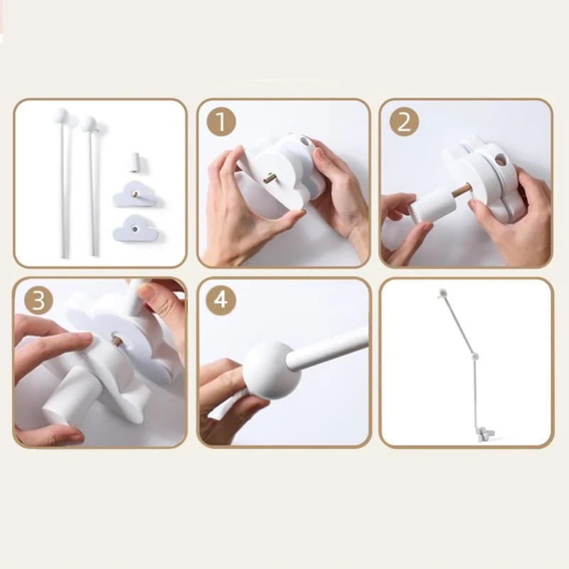 Berço do bebê braço móvel de madeira berço móvel cabide suporte do bebê braço suporte móvel para projetos diy