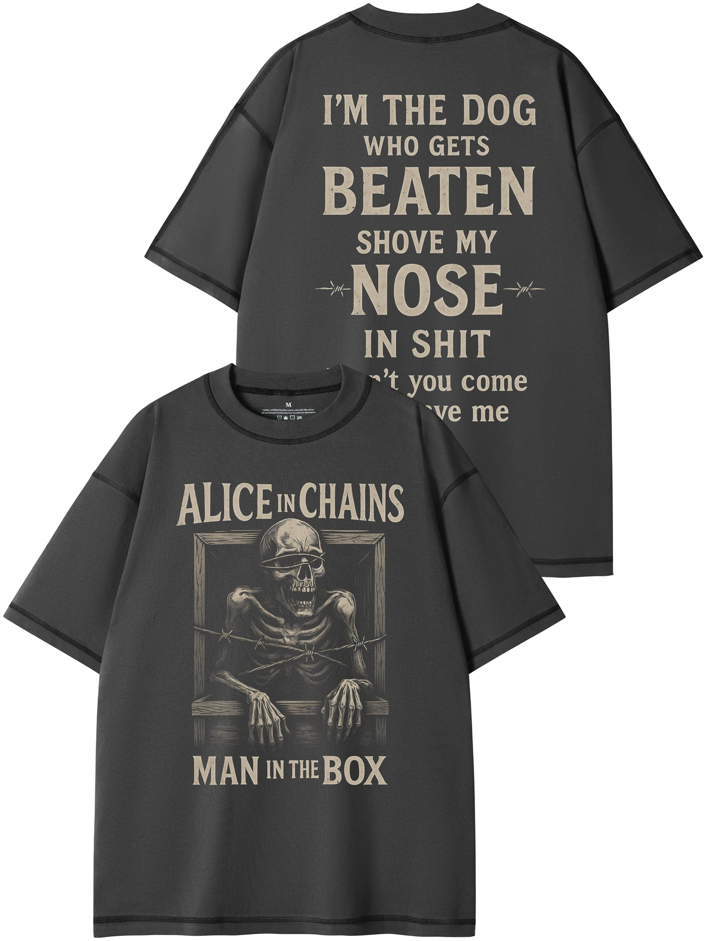 Alice in Chains Rock Band Vintage American Streetwear round Neck Loose Fit Pure Cotton Short Sleeve T-Shirt Breathable Casual...