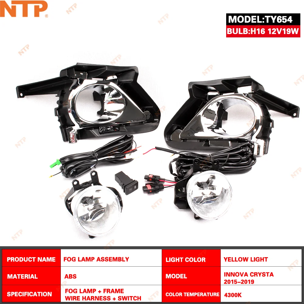 

For Toyota Innova Crysta 2015-2019 Models LED Fog Lamp Daytime Running Light Daylight Ultra Bright Fog light kit Car accessories