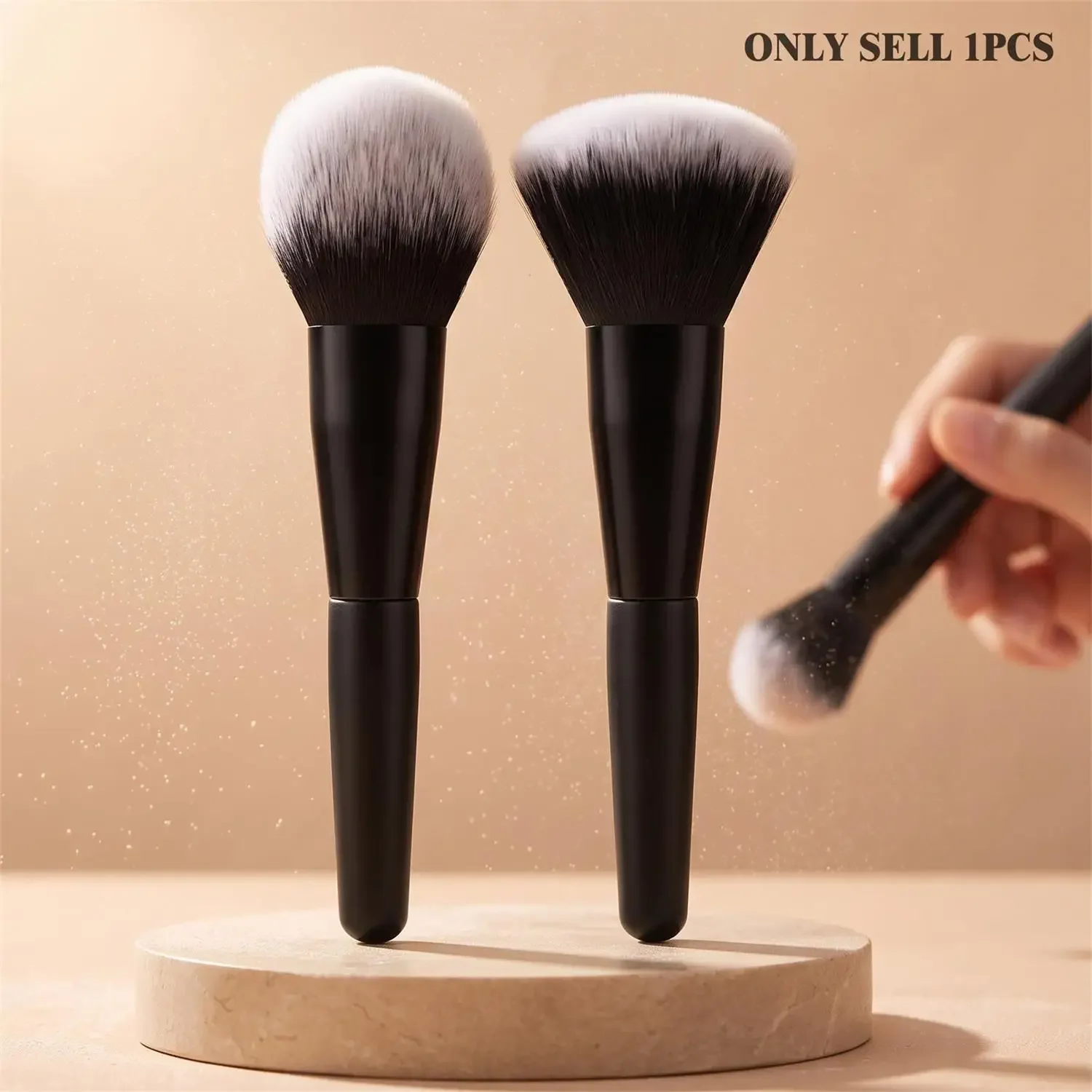 1 Pc Soft Synthetic Bristles Multi Use Makeup Brush - Foundation Blush Contour All in One Tool for Easy Application
