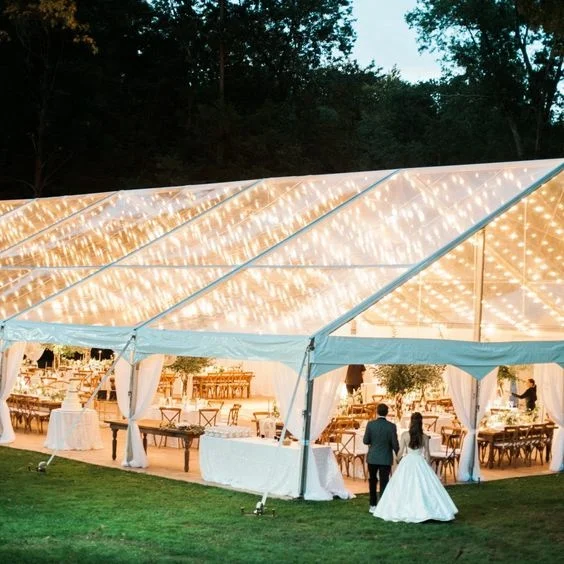 

Heavy-Duty Event Tent, Large Spacious Marquee for Weddings and Parties, Durable Steel Frame and Weatherproof Design