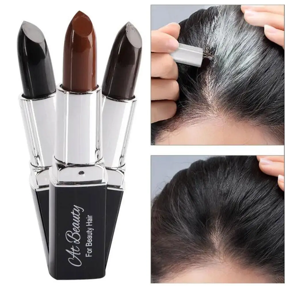 Instant One-time Hair Dye Pen To Cover White Hair, Temporary Dye Cream Hair Lipstick Style 4g Hair Modify Hair Color Dye, B Y6R1