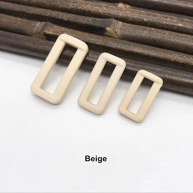 Nylon Plastic Rectangle Square Ring Buckles Loop Backpacks Straps Bag Pet Webbing Diy，Inner Diameter 15MM 20MM 25MM 30MM