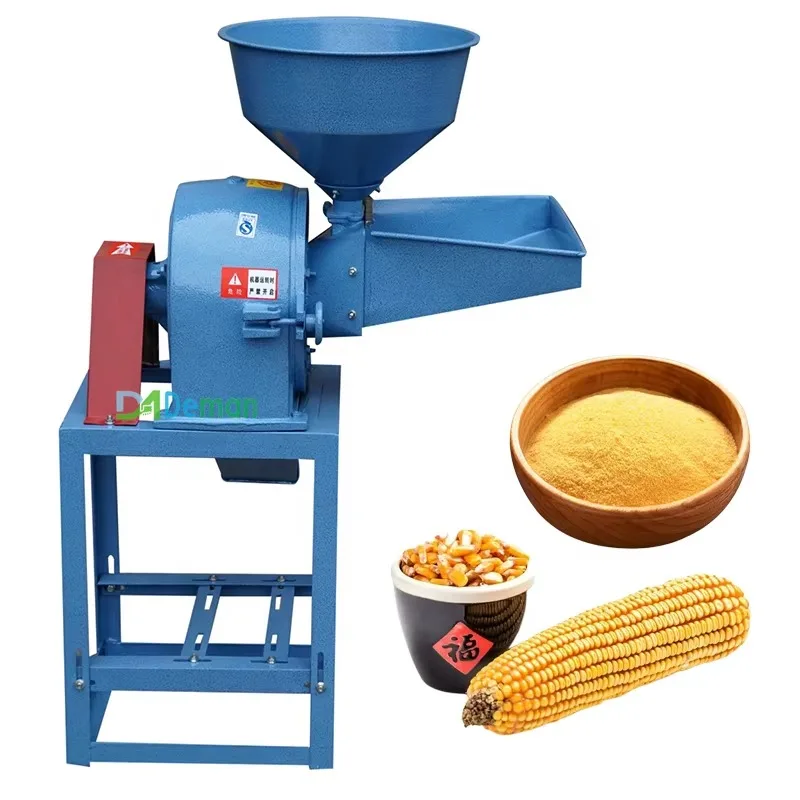 

New High Capacity Grain Corn Wheat Maize Grinder Dried Chilli Chicken Feed Pellets Grinding Machine 2.2Kw Motor
