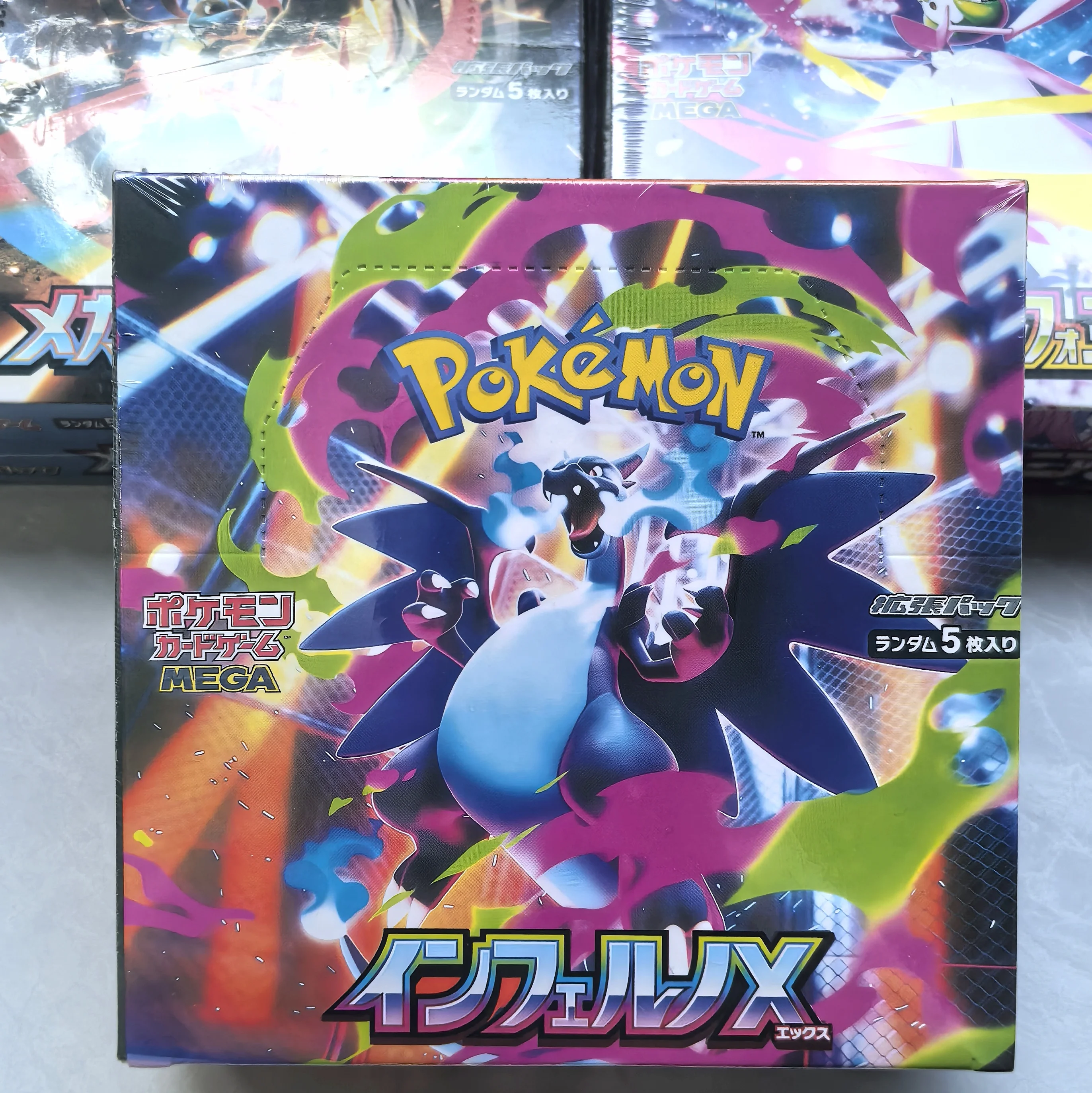 2026 DIY 1 Caixa de Cartas Pokémon Jogo Japonês Inferno X (m2) Booster Box PTCG Cartas Mega M2 PSL Japonês Selado Charizard Cartas de Anime