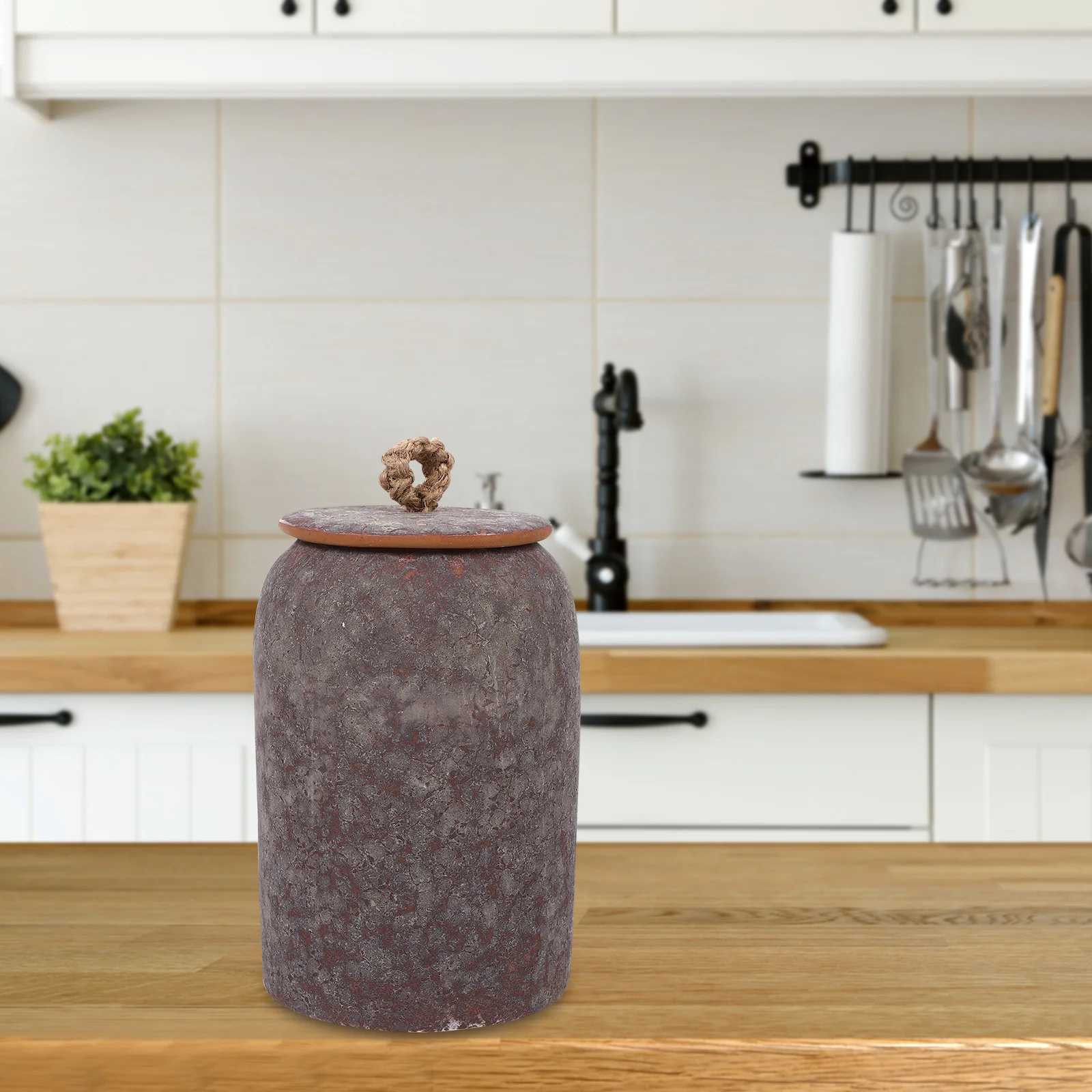 

Ceramic Tea Leaves Pot High-Temperature Calcined Sealed Storage Jar for Tea Medicine Ointment Aroma Household Airtight