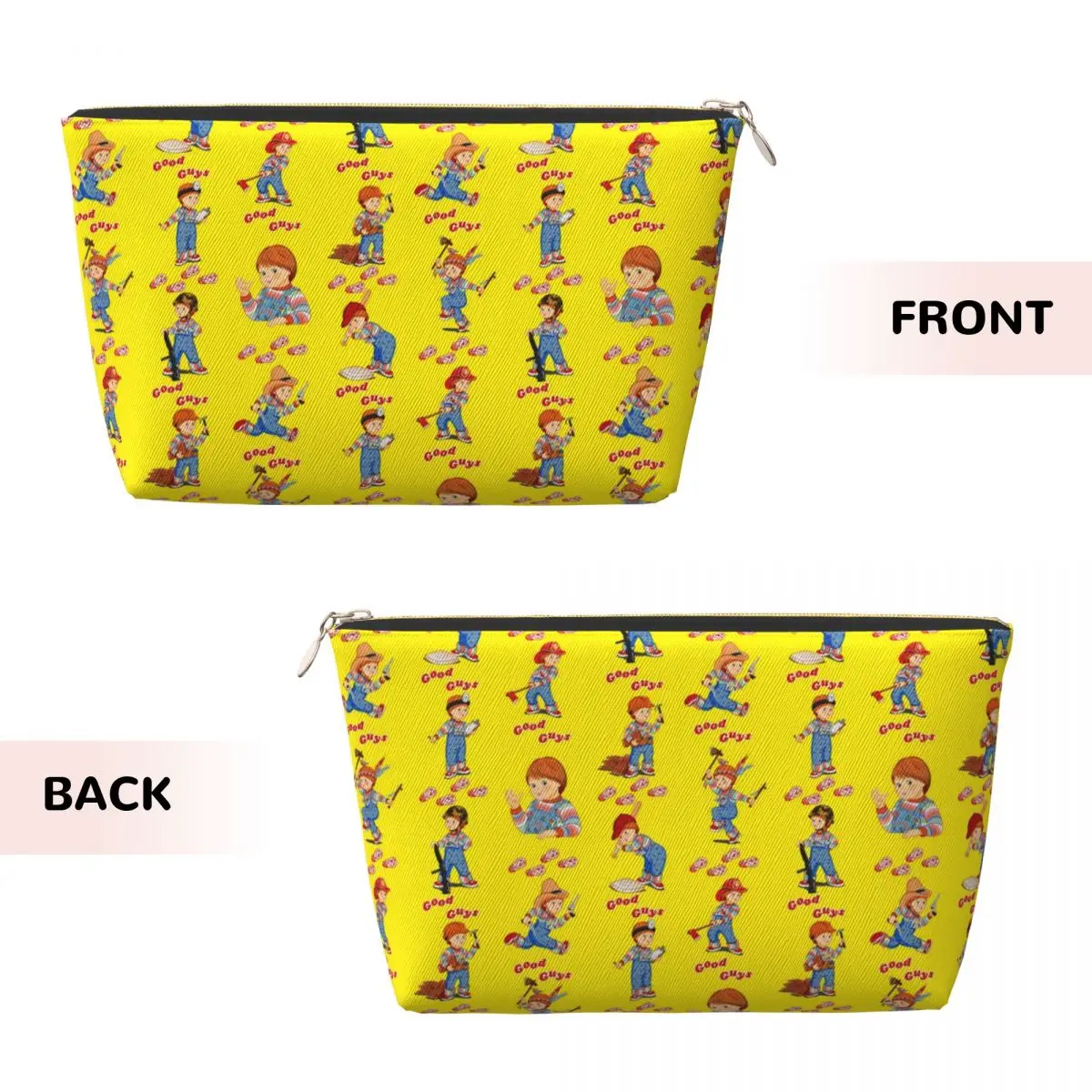 Custom Good Guys Chucky Travel Toiletry Bag for Women Child's Play Doll Makeup Cosmetic Organizer Beauty Storage Dopp Kit