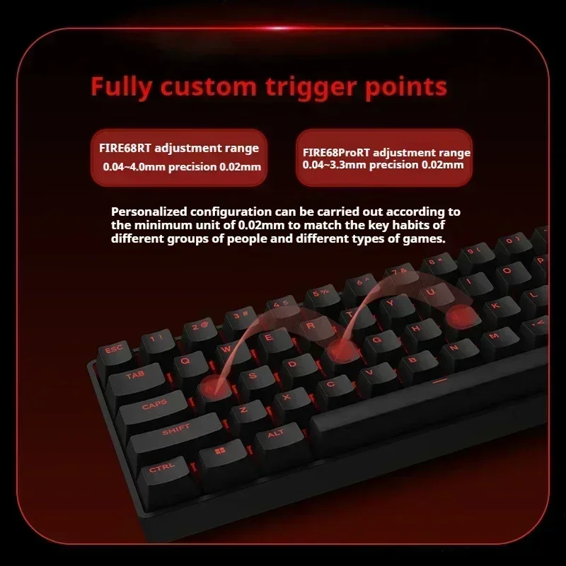 VGN VXE MADLIONS Fire68 Aluminium Alloy Magnetic Axis Game Keyboards 8KHZ RGB Backlight Gaming Keyboard PBT Keycap Gamer for CNC