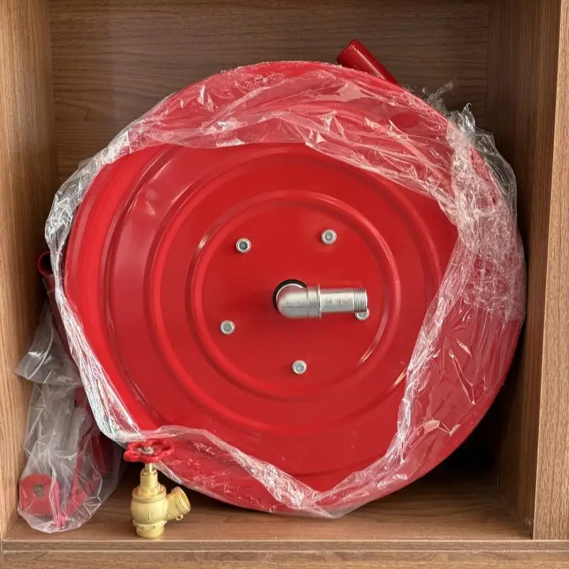 20M Automatic Retractable Fire Hose Reel CE Certified Fire Fighting Reel for Commercial/Industrial Fire Protection