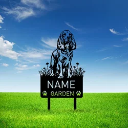 Custom English Cocker Spaniel Metal Memorial Garden Stake Personalized Pet Grave Marker Name Sign Remembrance Stake Decor Dog