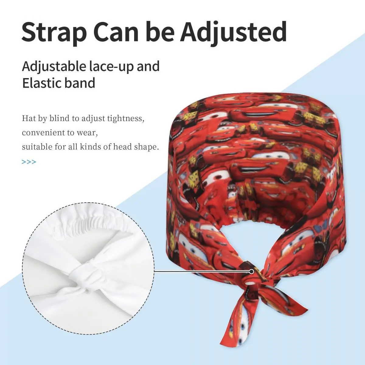 Custom Cartoon 95 Racing Cars Kingdom Animation Pattern Working Cap Surgical Hats  Operating Room Cap Nursing Cap Lab Works Hat