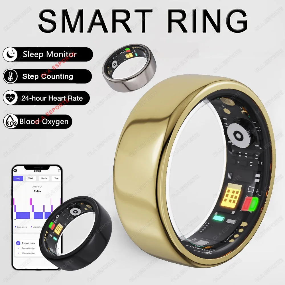 

Smart Ring 2025 Blood Oxygen Monitor Health IP68 Waterproof Monitoring Smartring Exercise Remote Care Ring New for Android Phone