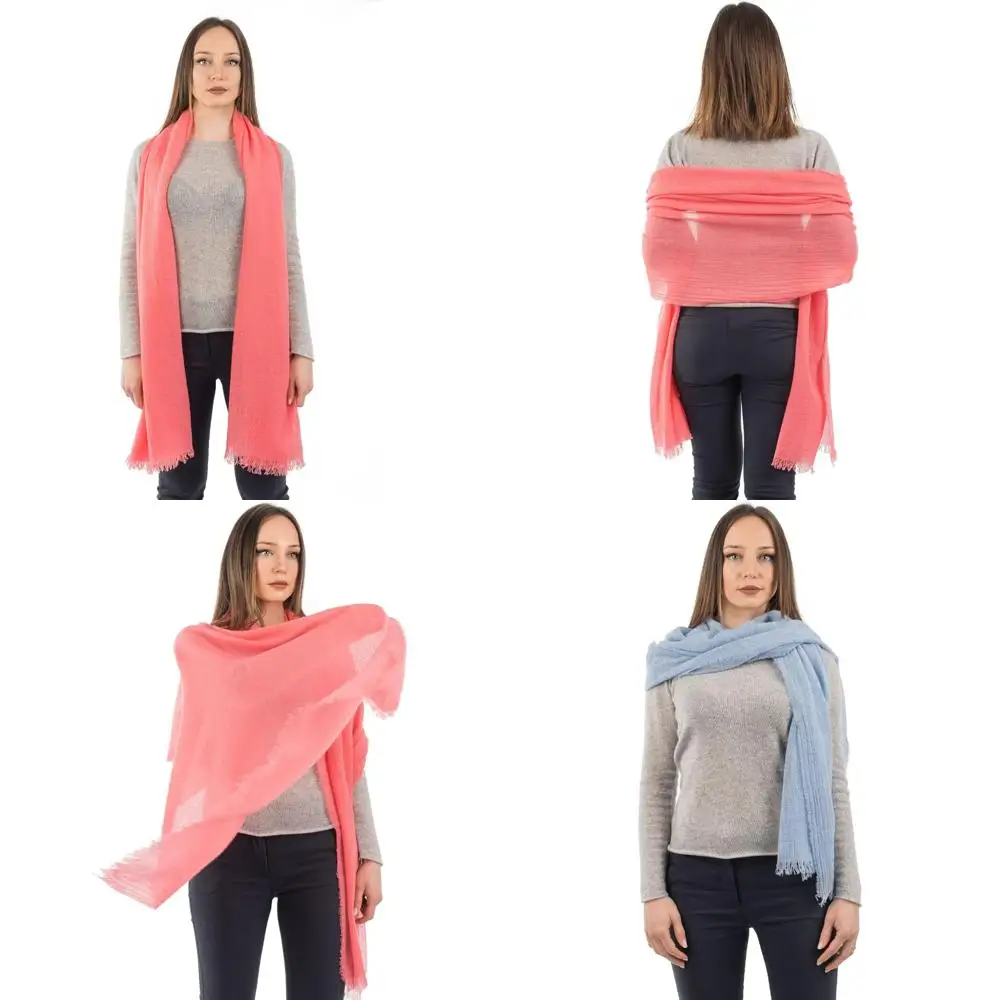 

Шаль из 100% кашемира из пашмины — итальянское изготовление — женский один размер — роскошная мягкая накидка
