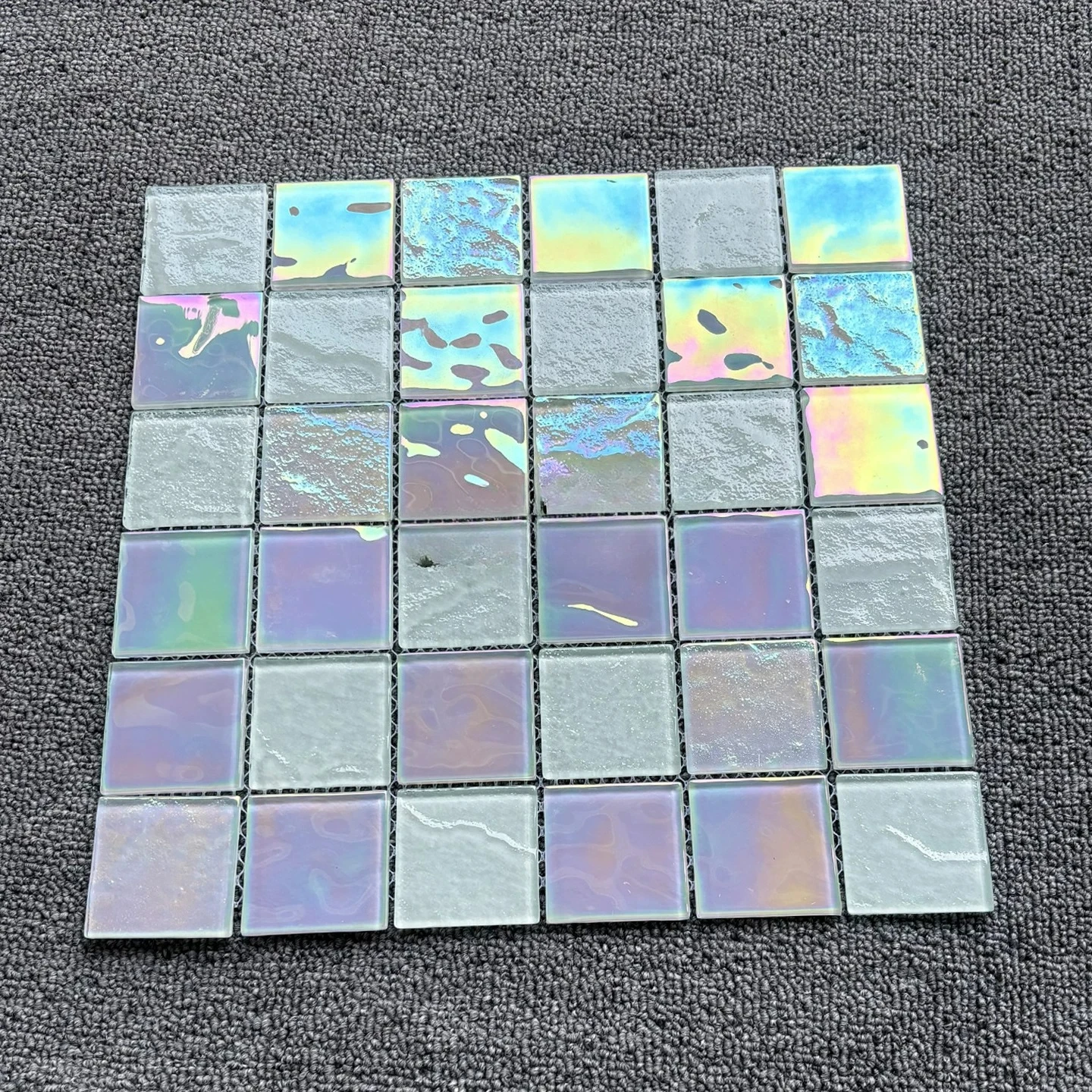 White Symphony Mosaic Crystal Glass Pool Villa Bathroom Kitchen Living Room Balcony Background Wall Building Materials Tiles