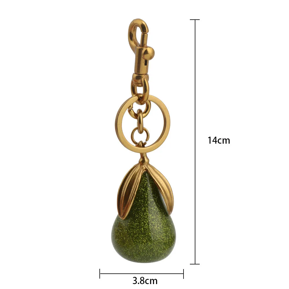 حقيبة سحر لمدرب Goyard حقيبة يد حقيبة كتف رائعة كريستال أخضر الكمثرى قلادة المرأة المفاتيح الملحقات