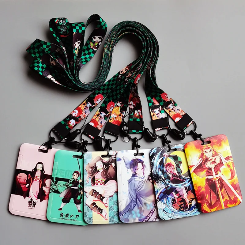 

Anime Demon Slayer Lanyards Neck Straps Id Card Holders Phone Cartoon DIY Hang Rope Keychain Card Badge Gym Key Chain Kids Gifts