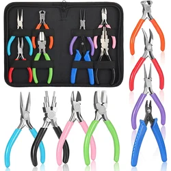 1-8 Pieces Jewelry Making Pliers Tool Kit, Needle Nose Pliers, Round Nose Pliers, Nylon Jaw Pliers For Jewelry DIY