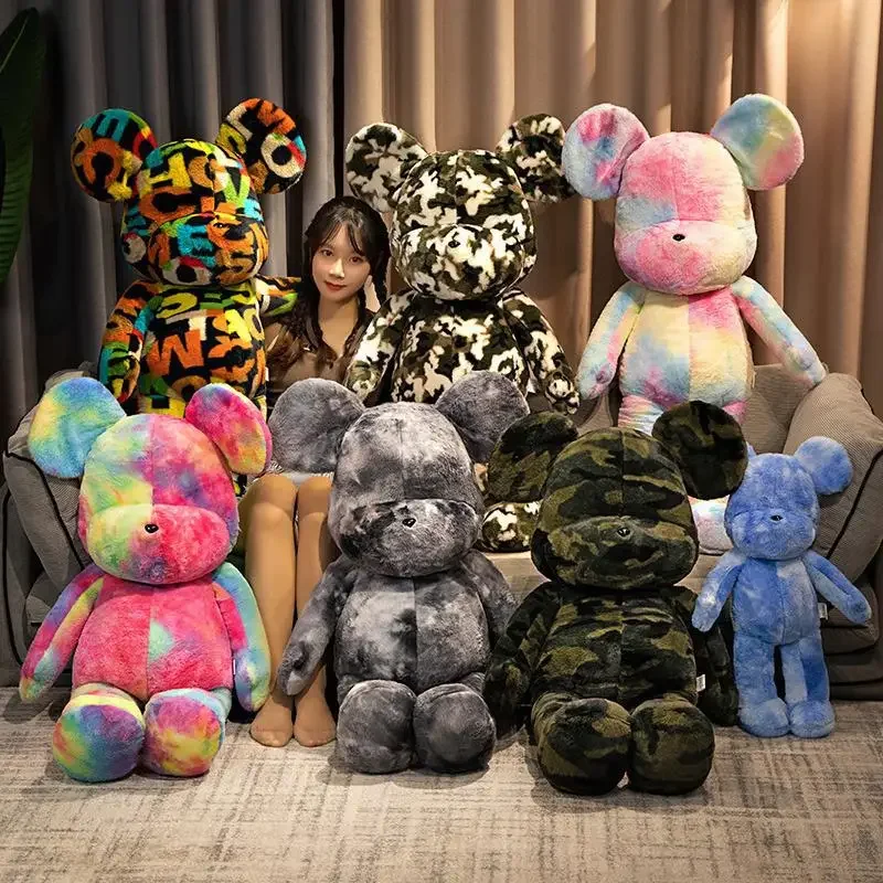 

34/60/105cm Color Trend Violent Bear Four-color Bedroom Sofa Decoration Cute Plush Teddy Bear Pillow Children's Day Gift