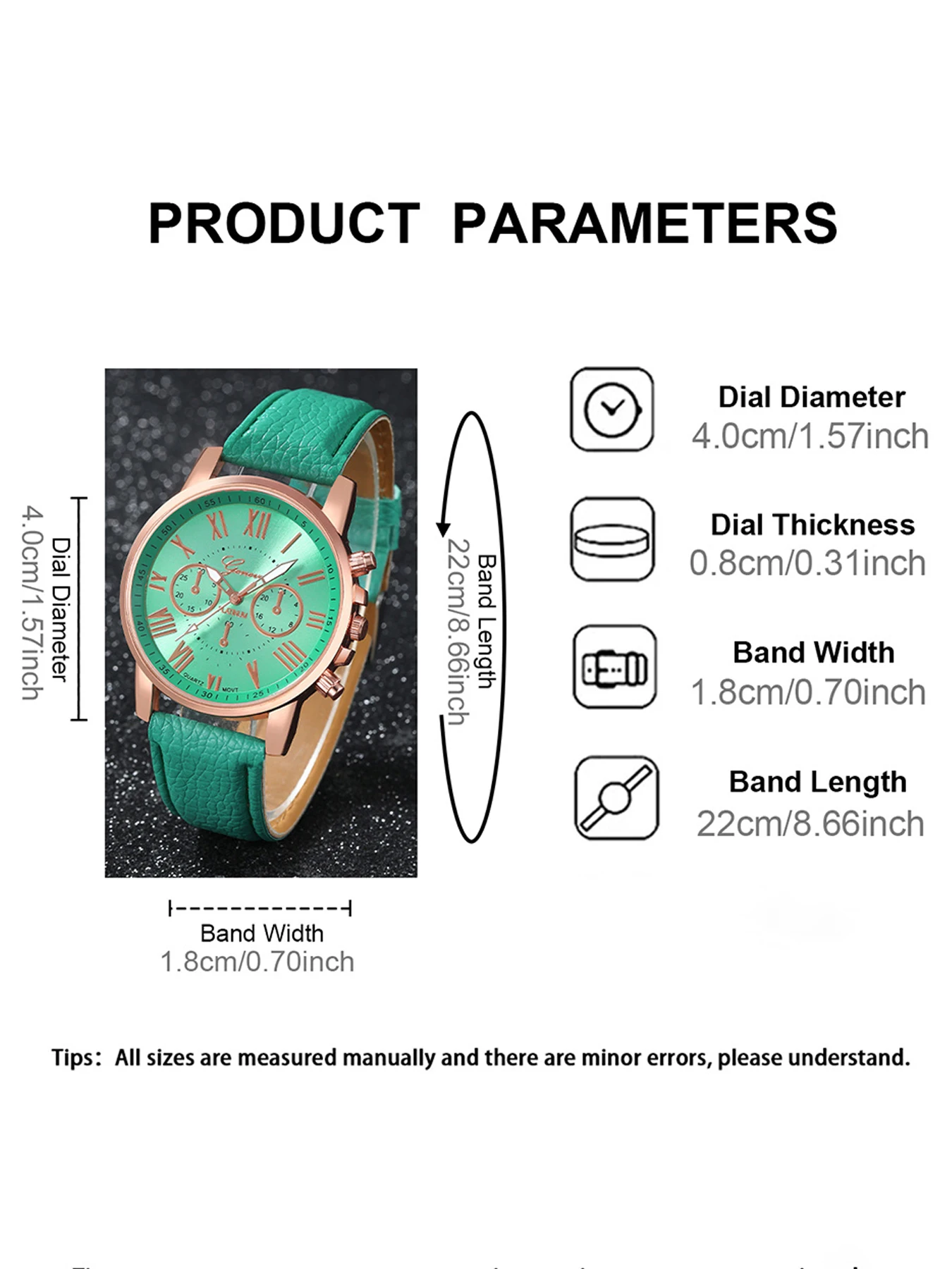 3-Piece Men's Business Quartz Watch Set with Faux Three-Eye Dial