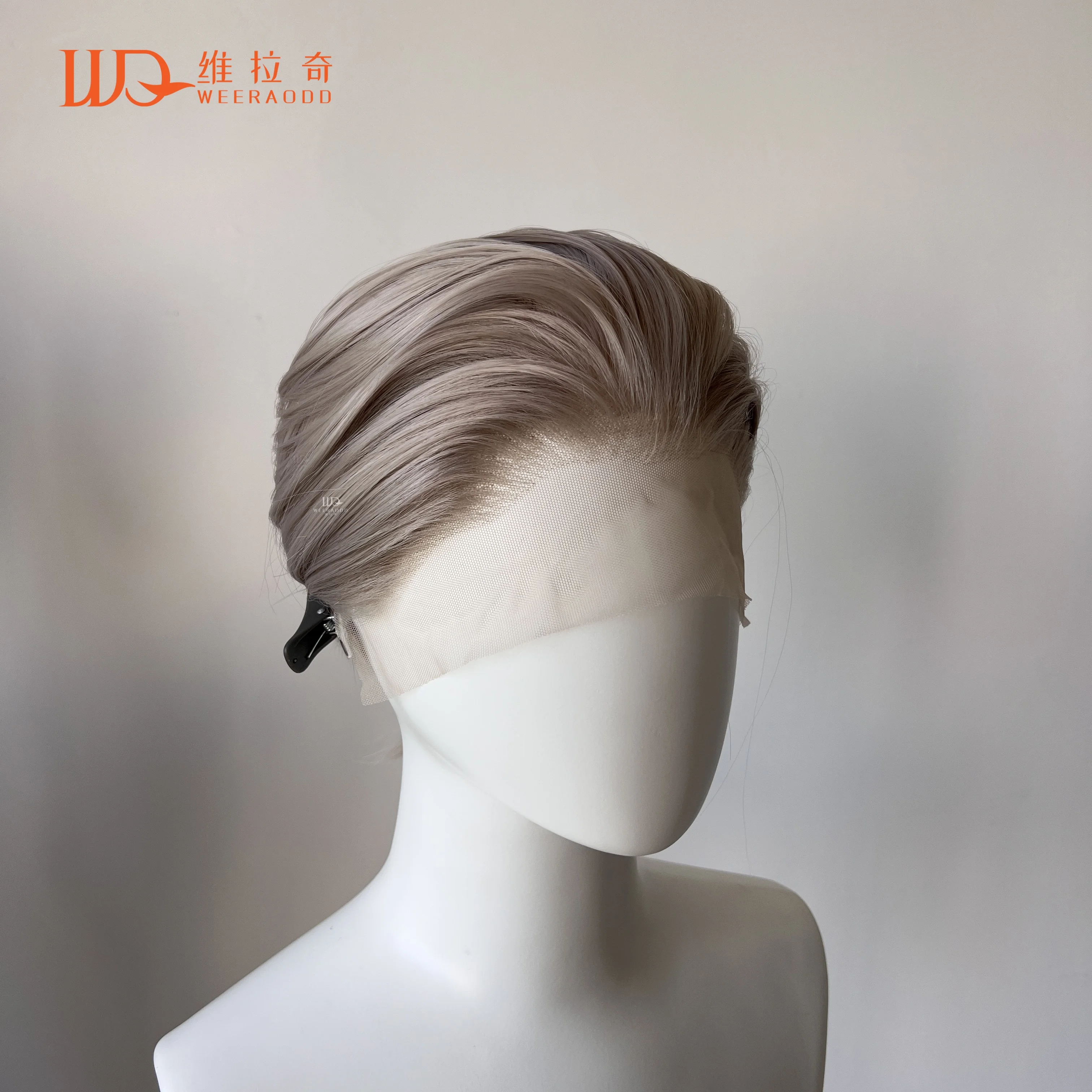 

Светло-серый короткий парик Боб для женщин, косплей, 13x4, парики спереди, мужские бесклеевые синтетические волосы, термостойкие, свободная часть, длина 150% 26 дюймов