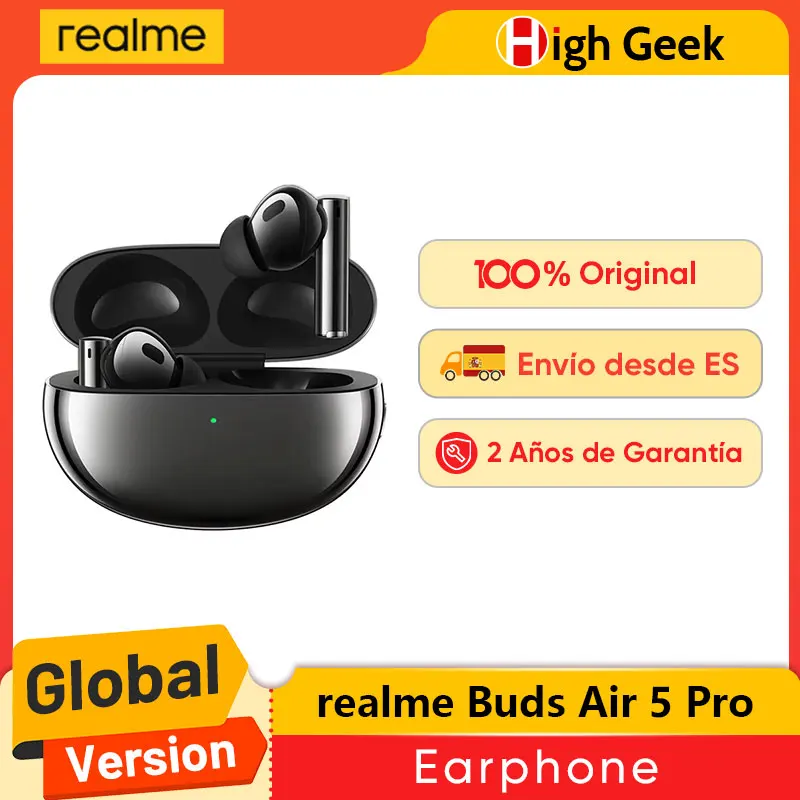 realme Buds Air 5 Pro Global Version Earphone realBoost Dual Drivers 50dB Active Noise Cancellation Bluetooth5.3 IPX5 Earbuds