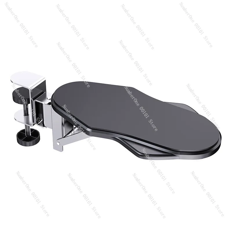 Non-Drilling Ergonomic Arm Rest Support, Folding & Rotating Computer Desk Hand Bracket for Office and Home Use