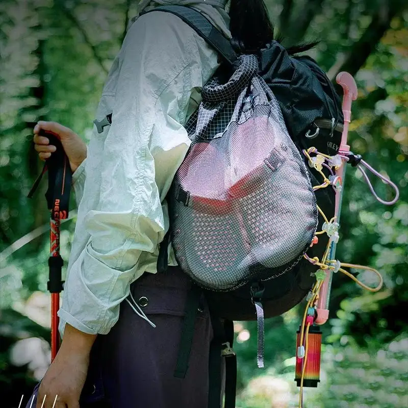 Outdoor-Rucksack mit erweiterbarer Tasche, multifunktionaler, abnehmbarer Schuhaufbewahrungstasche, Wandern, Klettern, Rucksack, externes Zubehör – Detail 4