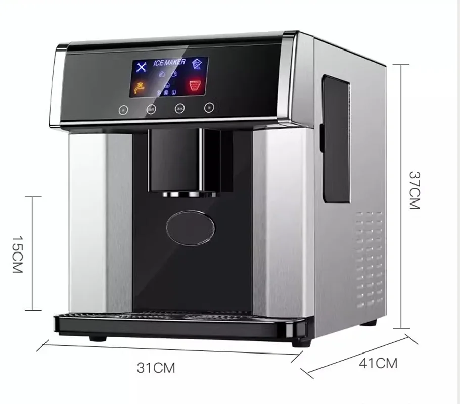 ZB-10E Elektryczna kostkarka do lodu z dozownikiem wody Dwufunkcyjna automatyczna kostkarka do lodu Funkcja zimnej wody Automatyczny wlot wody