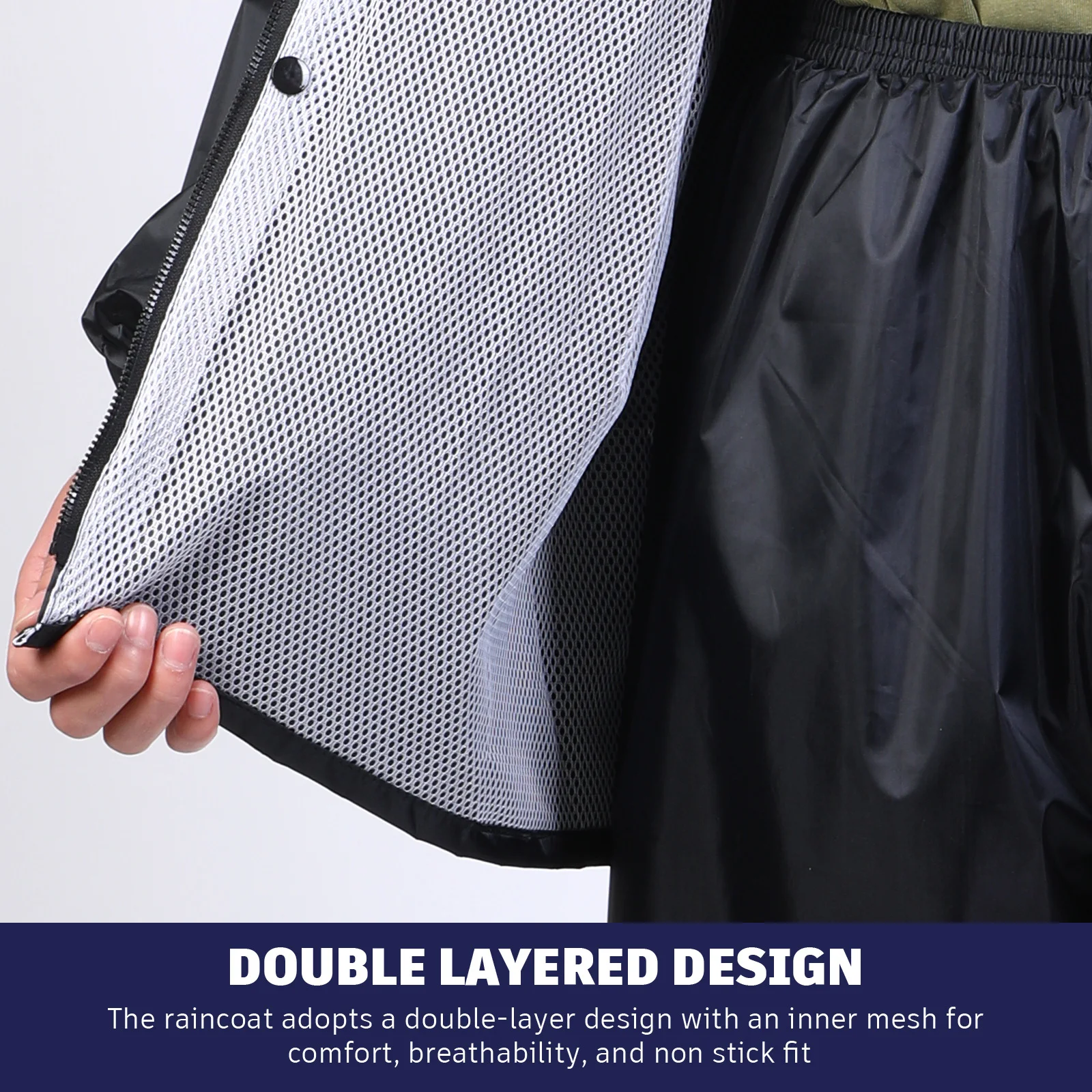 1 set Double Layer Raincoat Suit Foldable Jacket XL Size Waterproof Protection for Women Men Adults Rain Suit Raincoat