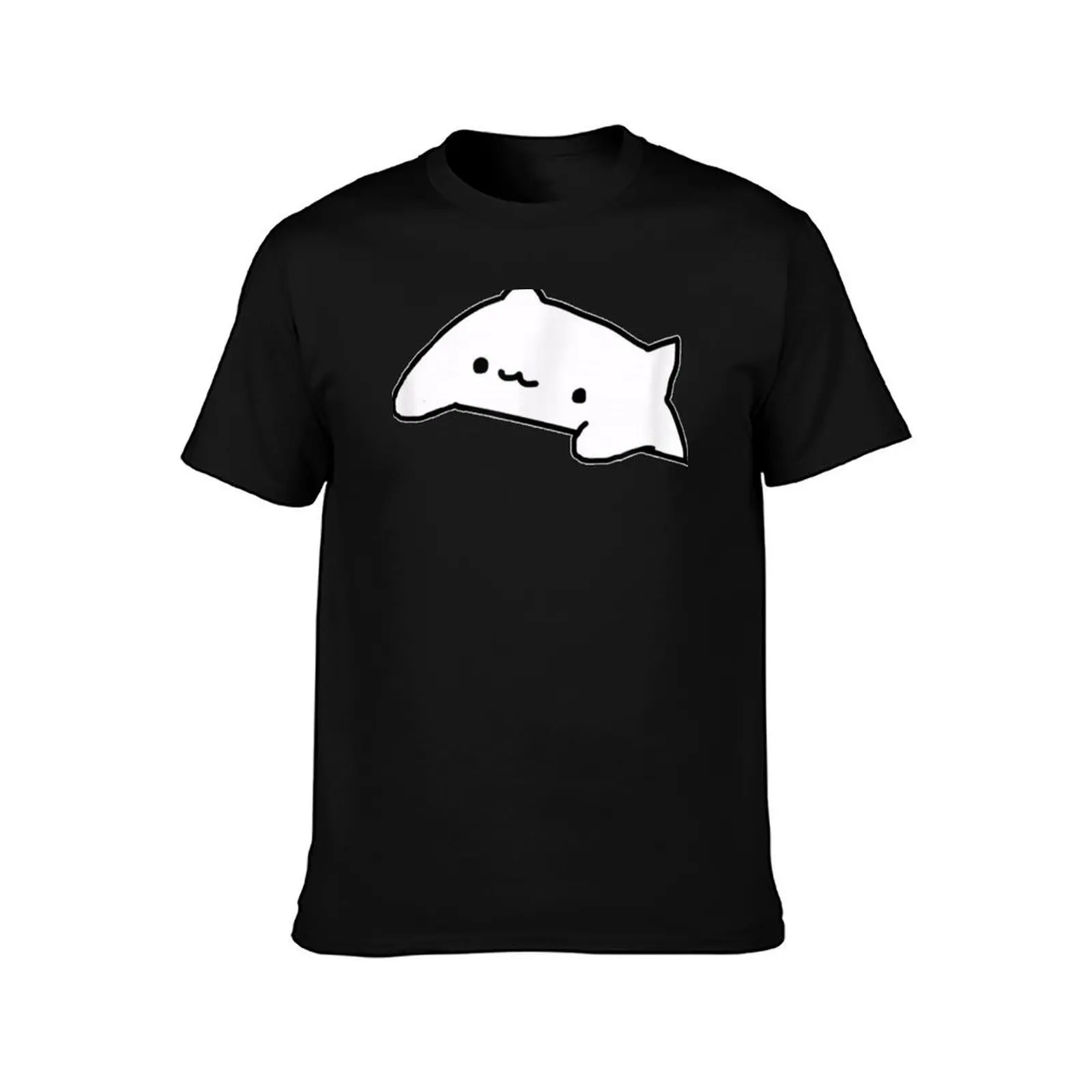 Bongo Cat Meme T-Shirt Casual Holiday Short Sleeve Tee T-Shirt