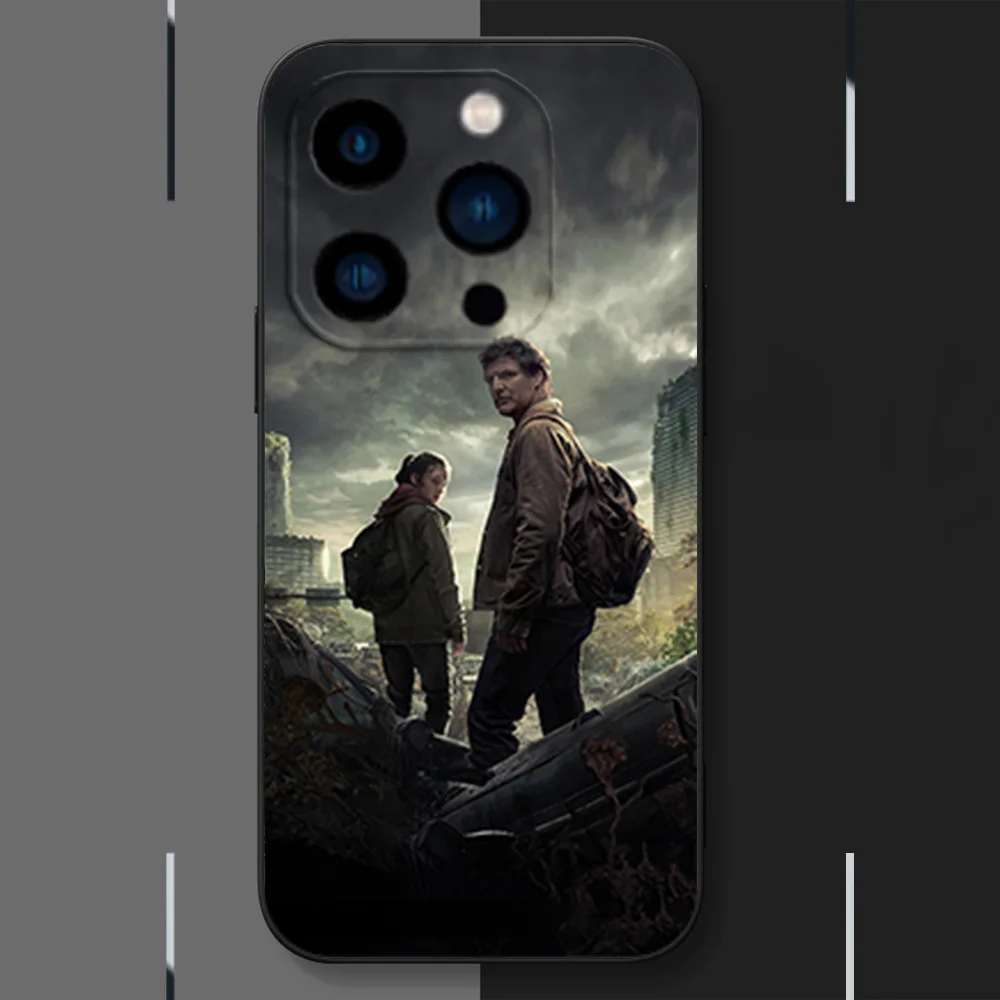 Game T-The L-Last of U-Us Phone Case for iPhone 12 11 13 14 15 16 Max Pro Plus Black Soft Silicone Cover image 2
