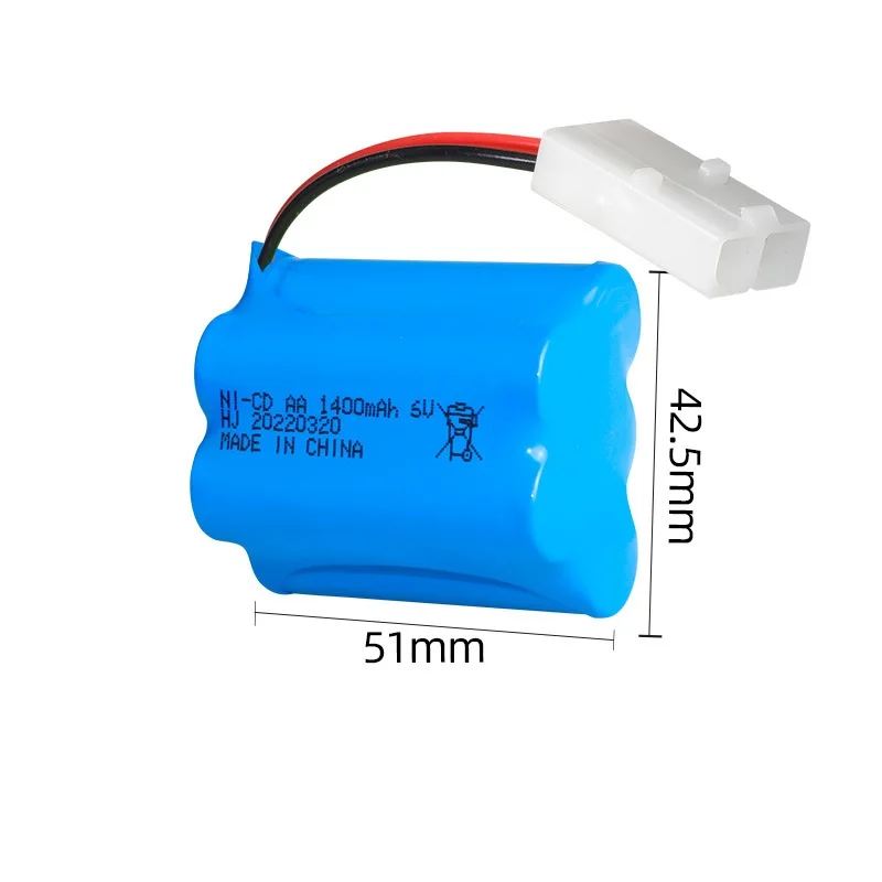 6V 1400Mah NI-CD Batterij Voor Rc Speelgoed Auto Tanks Treinen Robot Boot Kanon NI-CD Aa 1400Mah 6V Oplaadbare Batterij