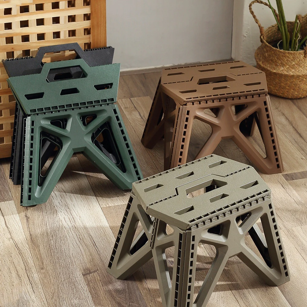 

Sturdy Outdoor Folding Stool: Lightweight, High Load Capacity & Versatile Use Camping Furnishings Tools