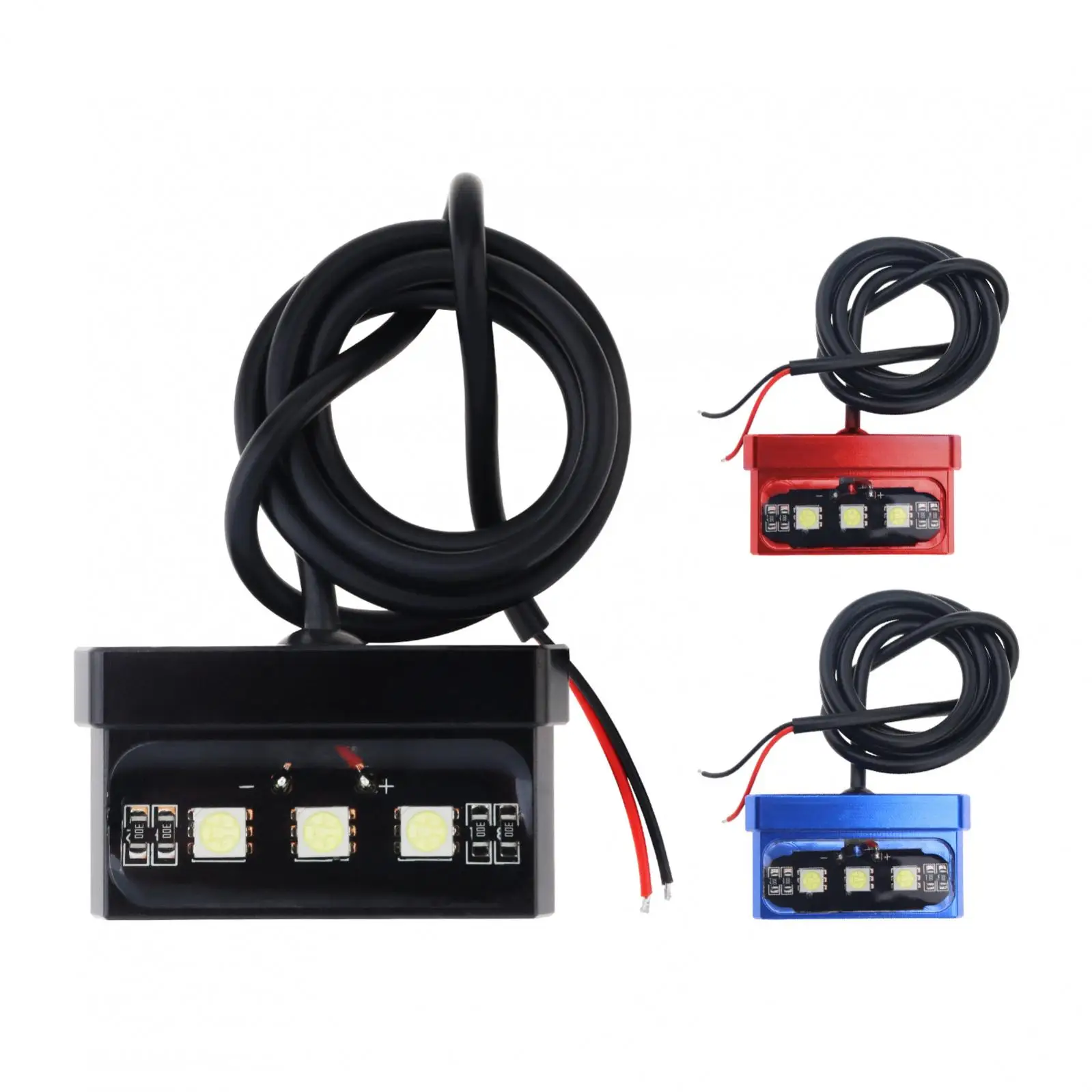 オートバイ用ミニLEDライセンスプレート,アルミニウム合金CNCライト,防水リアテール,12V, 1個