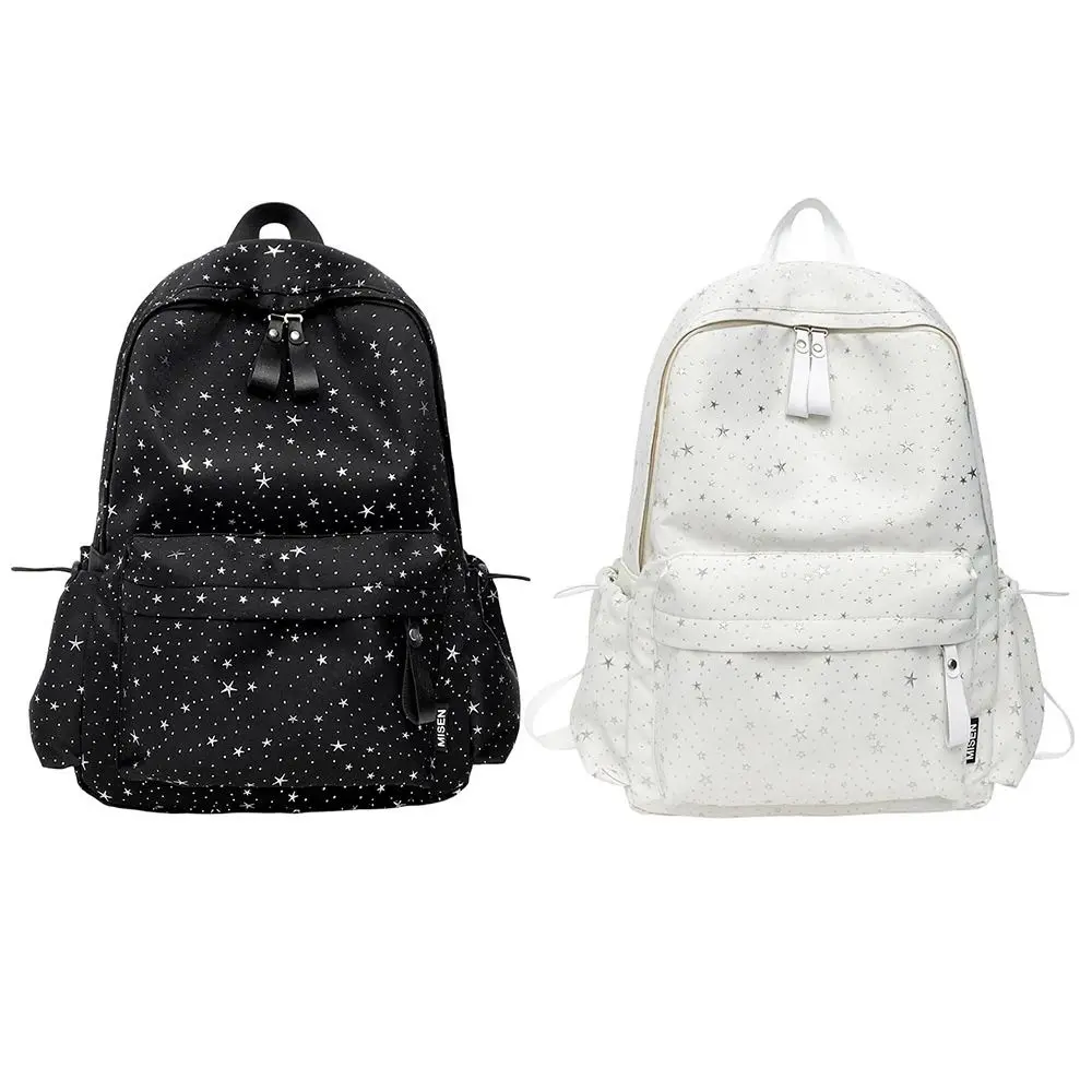 Japanese Oxford Cloth Backpack Multi-pockets Large Capacity School Bag Star Patterns Travel Rucksack Gift