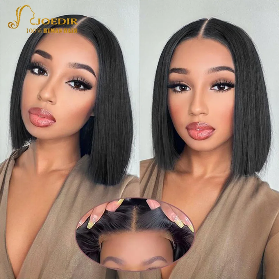 

Bone Straight Bob Lace Front Wig 100% Human Hair Wig For Women Short Bob Wig Middle Part HD Lace Frontal Wig Wig Remy Hair