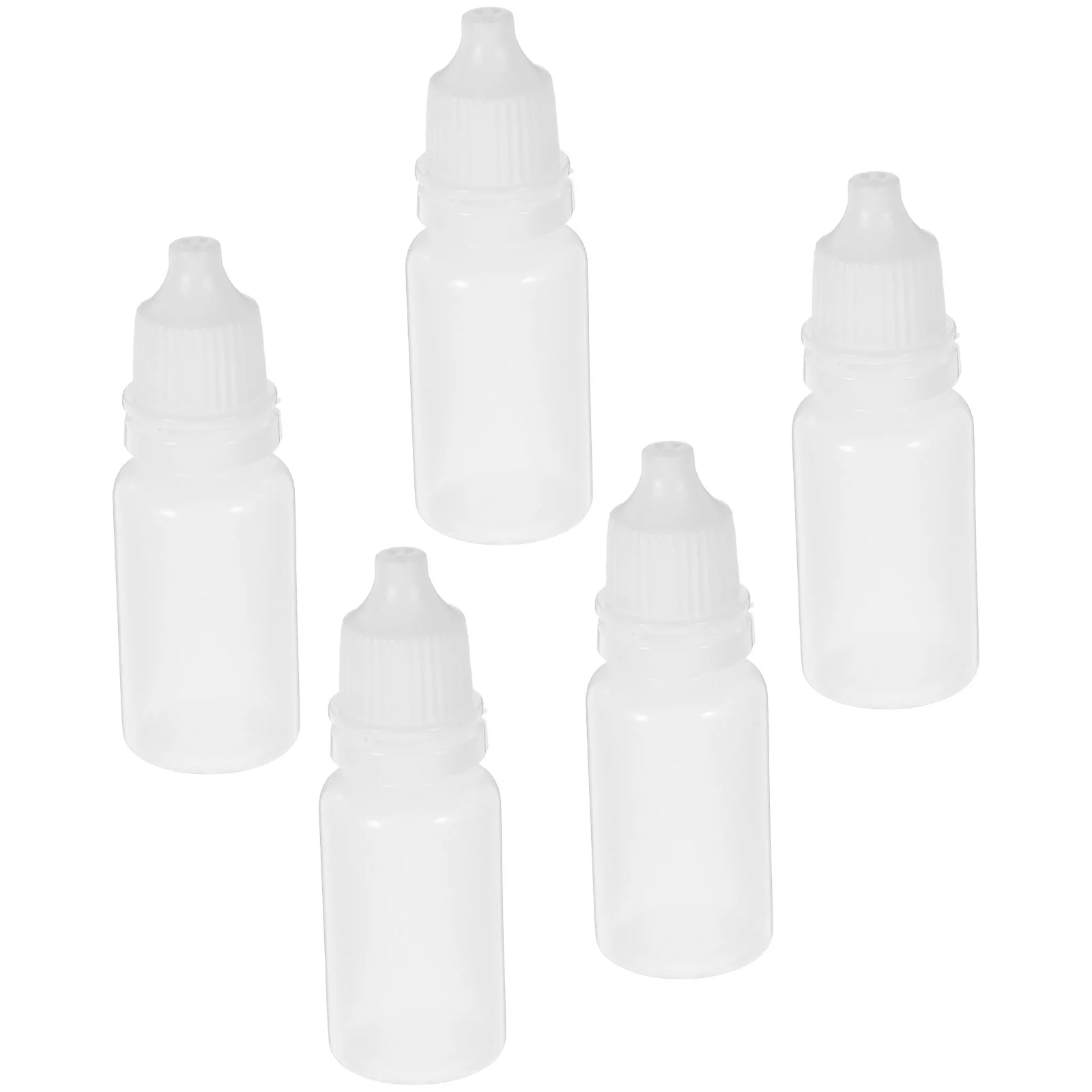 5Pcs 10ml Empty Plastic Squeezable Dropper Bottles Childproof Drops Saline Storage Dispensing Lab Bottle Teaching