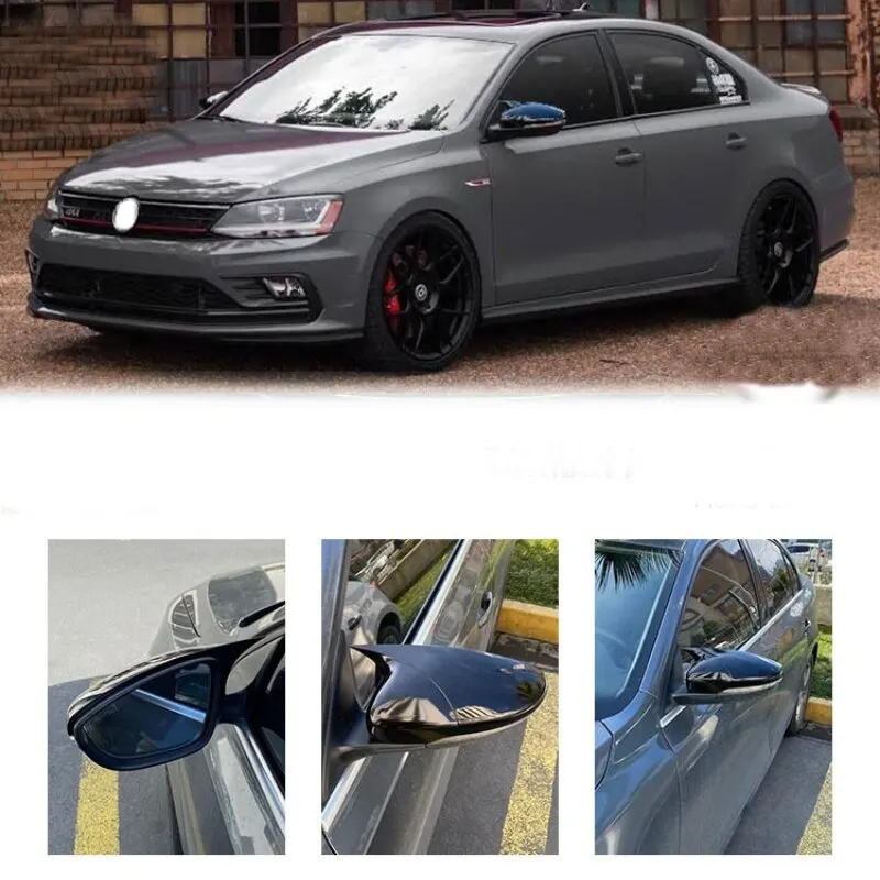 Зеркальная крышка VW. Пианино черное левое и правое, с принтом Бэтмена, от Jetta Mk6, модель 2010-2018 года, 2 шт.