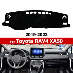 Car Dashboard Cover For Toyota RAV4 XA50 2019 2020 2021 2022 2023 Dash Mat Sun Shade Anti-UV Carpets Car Accessories