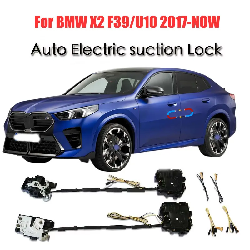 For BMW X2 F39/U10 2017-NOW Soft Close Door Latch Pass Lock Actuator Auto Electric Absorption Suction Silence Closer