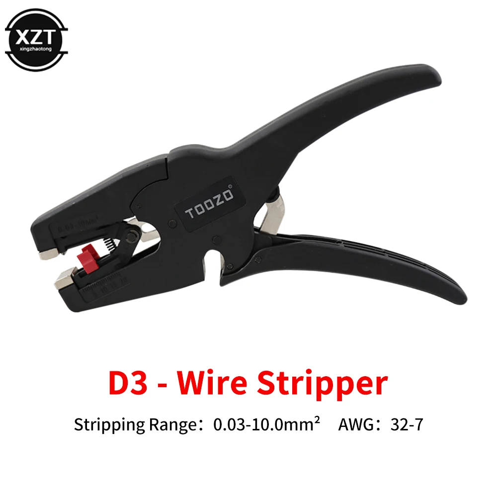 Portable D3 Self-Adjusting insulation Wire Stripper 0.03-10mm²Cable Cutter Scissors Wire Stripper hand Tool Adjustable Multitool