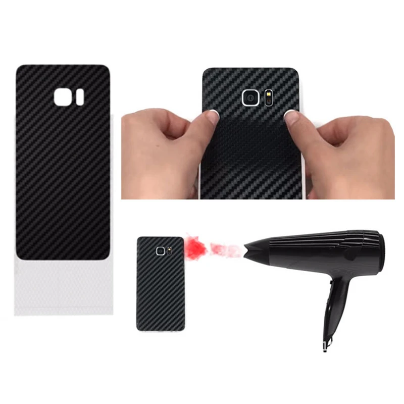 3D Carbon Fiber Phone Back Sticker For SAMSUNG Galaxy S22 Ultra S21+ Note 20 Ultra S21 Plus S20 FE Note 10+ S10 5G S9 Plus Film