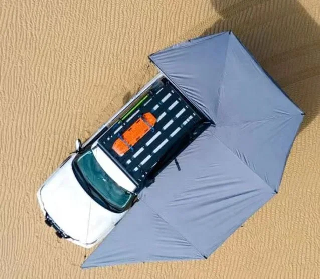Car side tent double-layer canvas waterproof four-season self-standing awning outdoor camping