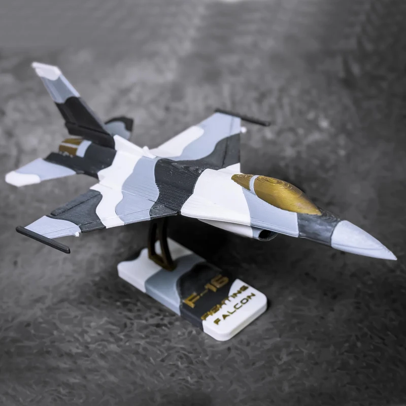 1Set Model Parts F-16 Fighting Falcon Classic Fighter Jet 3D Printed Attacking Aircraft Collection Decoration for Children Kids